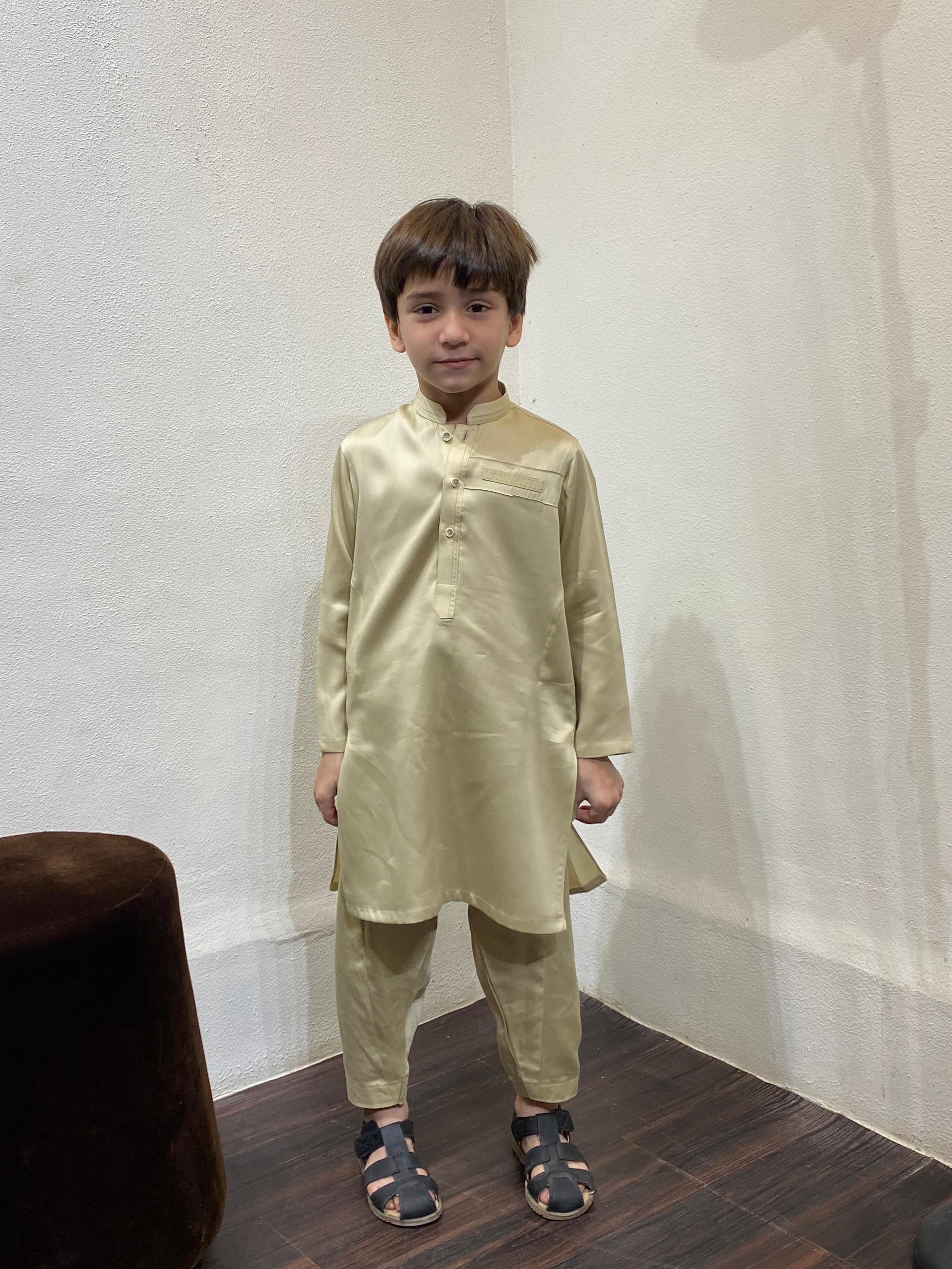 Lemonish Yellow Designed Shalwar Kameez