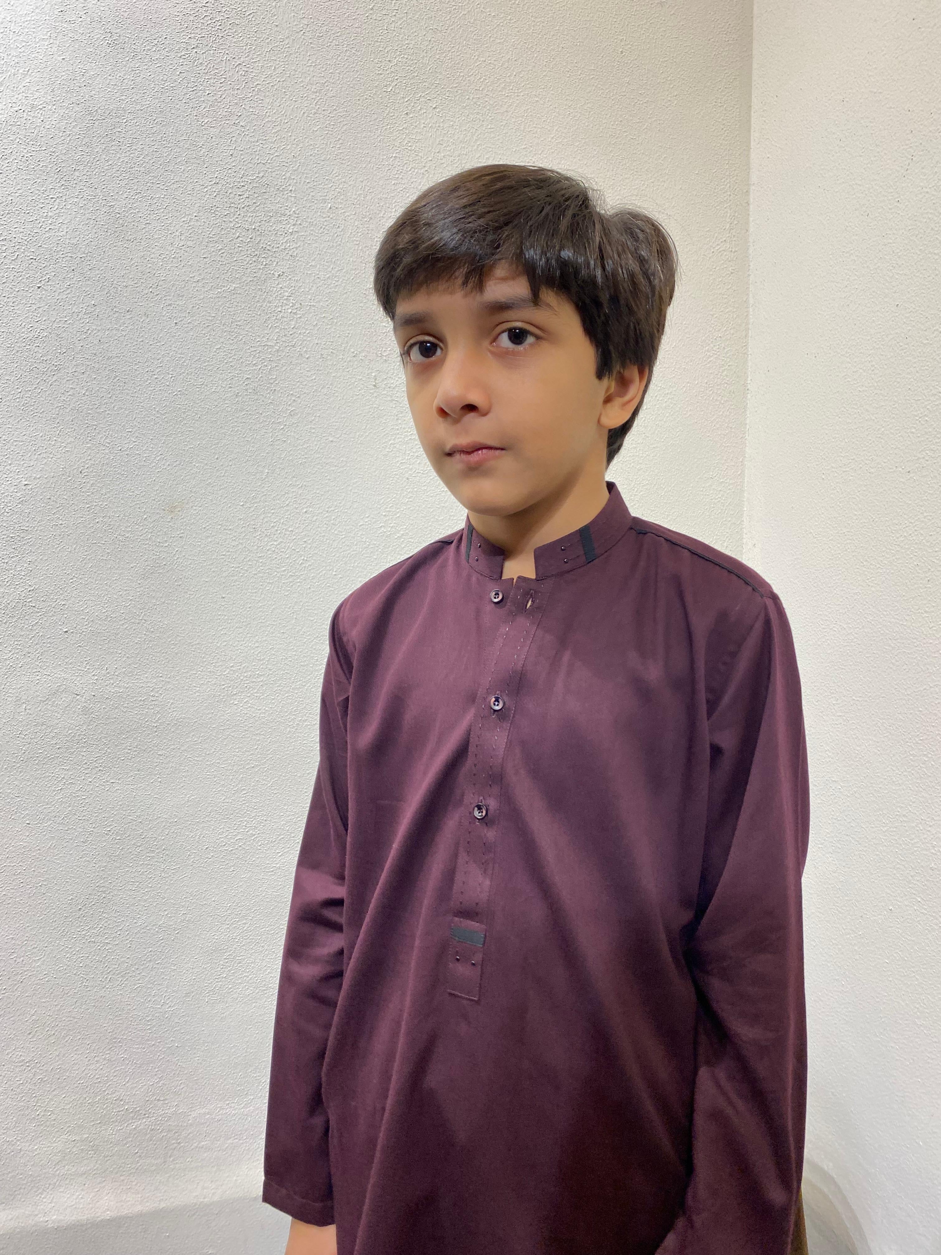 Burgundy/Maroon Detailing Shalwar Kameez