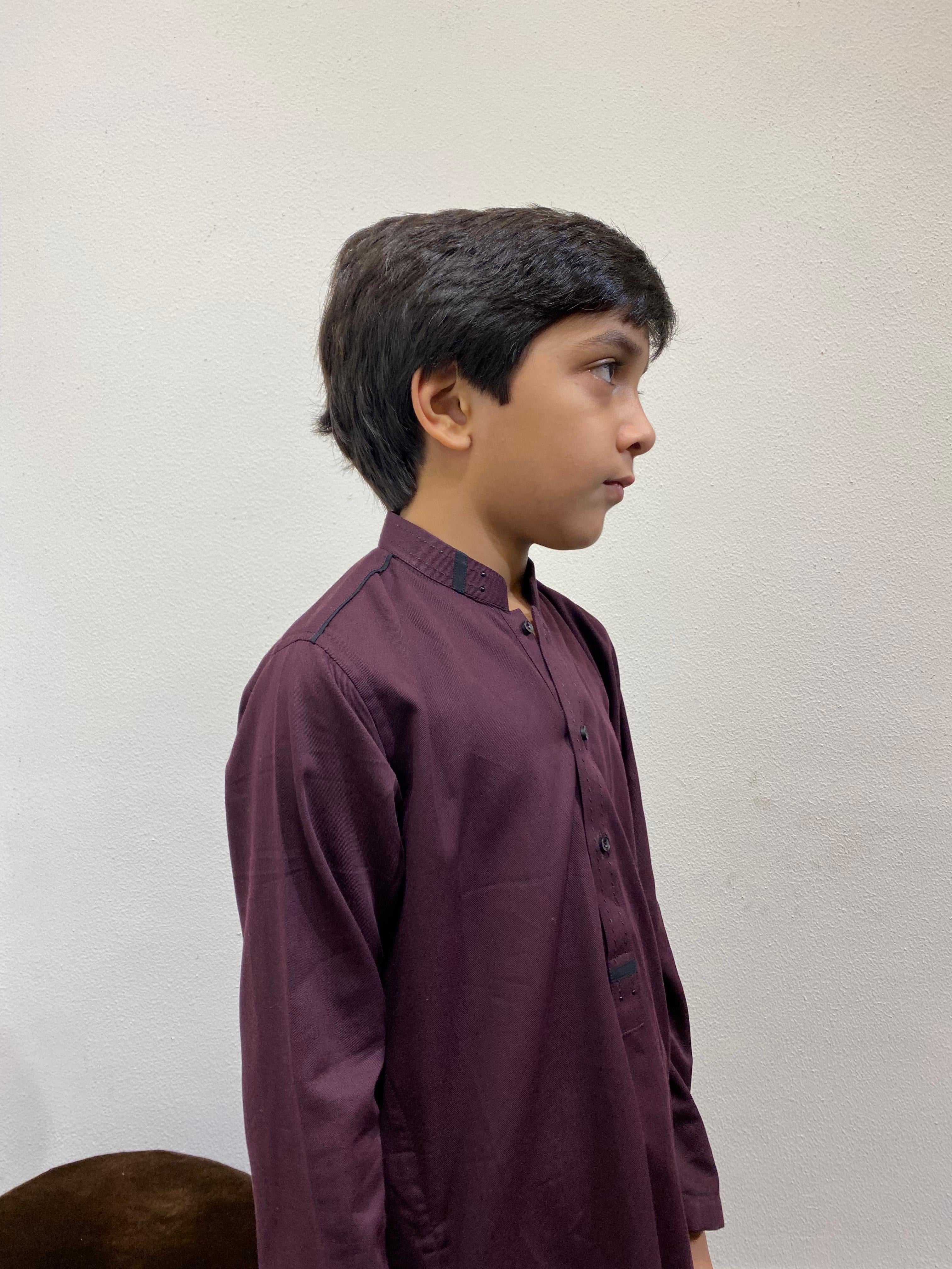 Burgundy/Maroon Detailing Shalwar Kameez