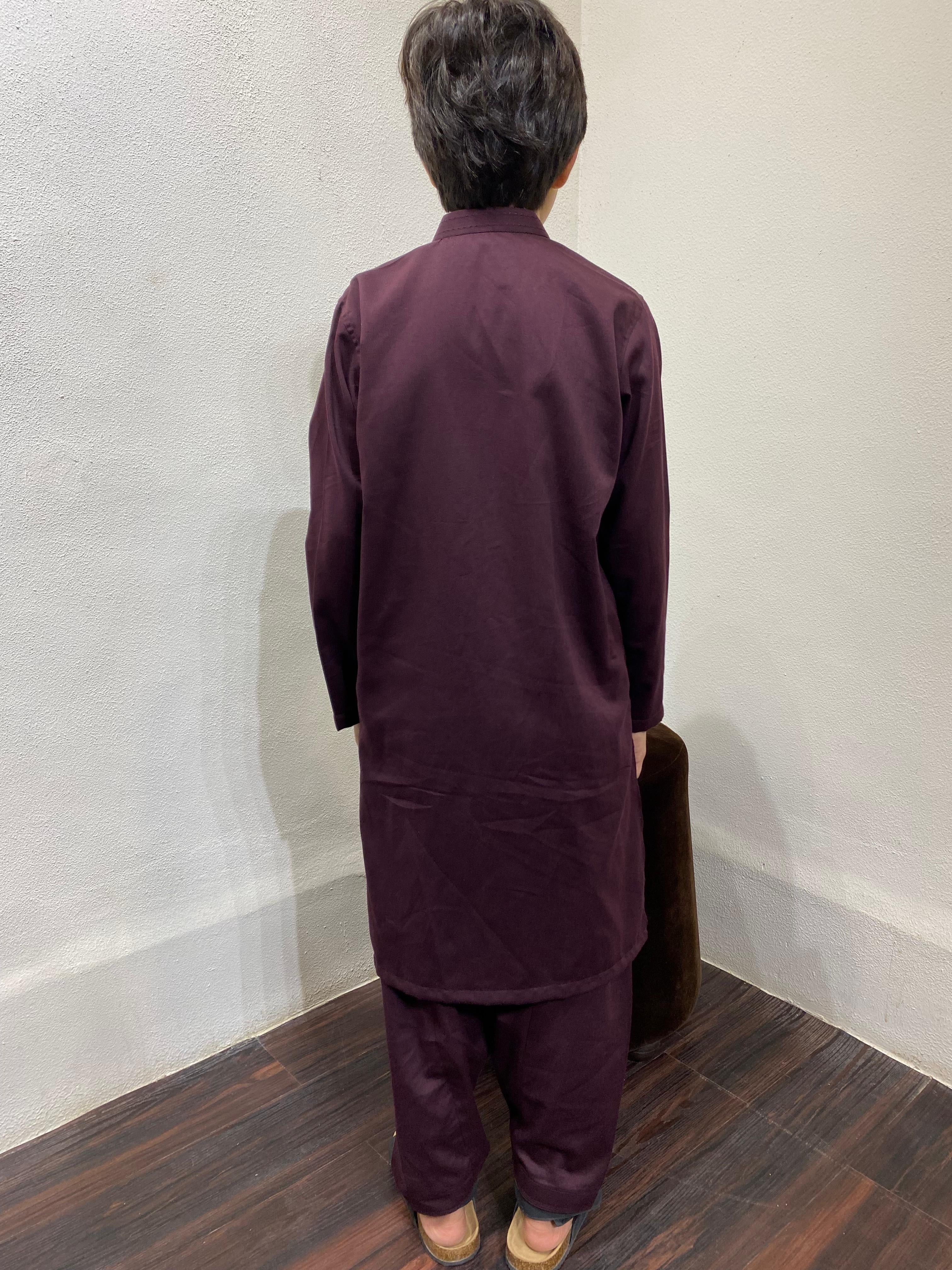 Burgundy/Maroon Detailing Shalwar Kameez